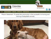 Tablet Screenshot of columbiahumane.com